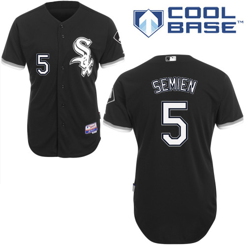 Marcus Semien #5 MLB Jersey-Chicago White Sox Men's Authentic Alternate Home Black Cool Base Baseball Jersey
